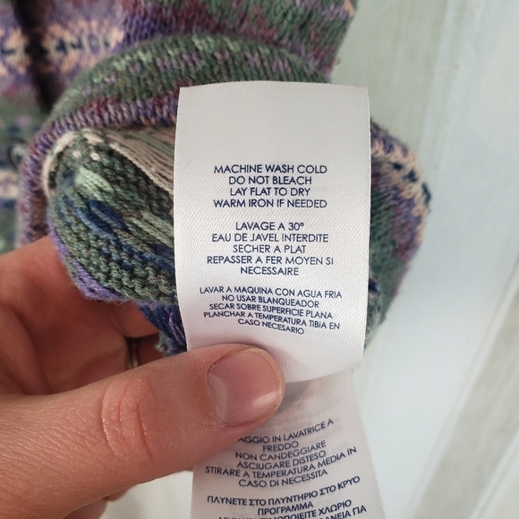 Chaps Southwestern‎ Knit Sweater Vest Cardigan Size Small - Picture 8 of 11